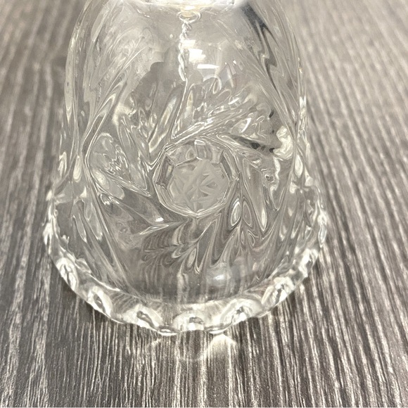 Vintage Handcut Pinwheel Crystal Bell by Crystal Clear Yugoslavia with box - Picture 9 of 10